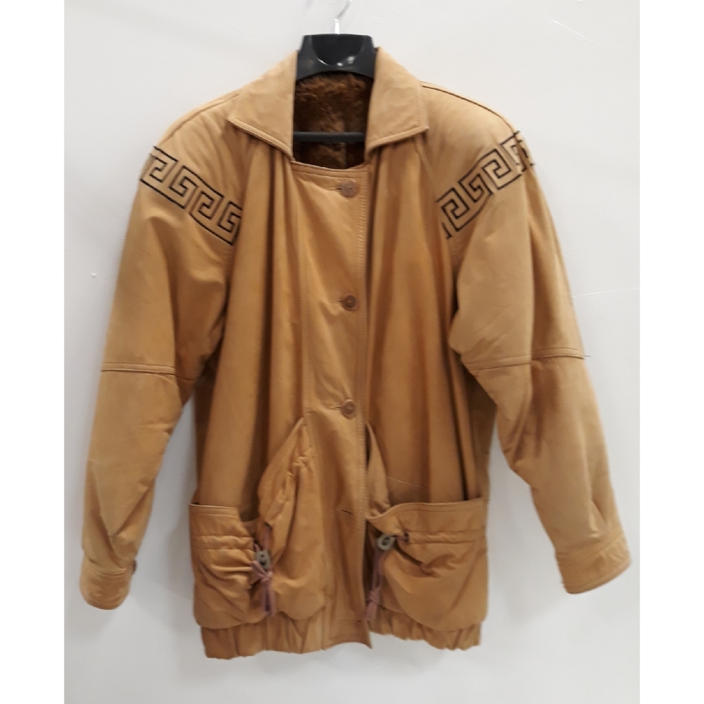 Genuine Leather Bomber Jacket with real fur lining